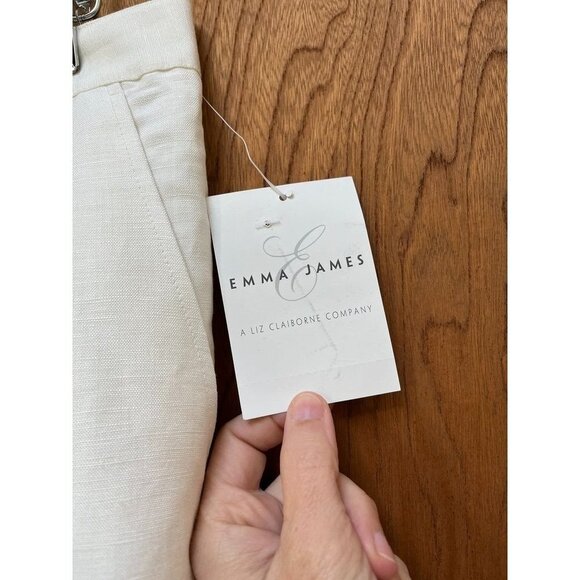Vintage NWT Emma James Women's Linen Pleated Pants Size 14 - Picture 5 of 8